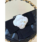 Chanel Camellia Leather Pouch Black 16x16x3.5cm - 2