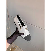 Chanel Moccasins Lambskin & Grosgrain White & Black - 4