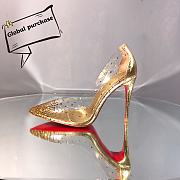 Christian Louboutin Degra Studded Gold Heel 10cm - 1