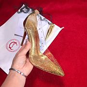 Christian Louboutin Degra Studded Gold Heel 10cm - 4