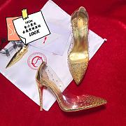 Christian Louboutin Degra Studded Gold Heel 10cm - 2