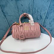 Miu Miu Arcadie Nappa Leather Pink 22x10.5x7.5cm - 1