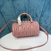 Miu Miu Arcadie Nappa Leather Pink 22x10.5x7.5cm - 5