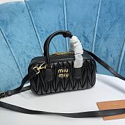 Miu Miu Arcadie Nappa Leather Black 22x10.5x7.5cm - 1