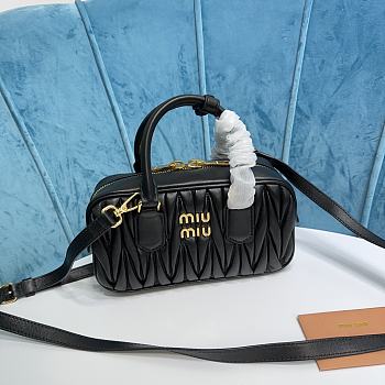 Miu Miu Arcadie Nappa Leather Black 22x10.5x7.5cm