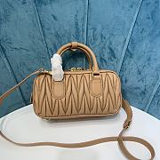 Miu Miu Arcadie Nappa Leather Beige 22x10.5x7.5cm - 3