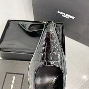 YSL Black Crocodile Leather Slingback Pumps 10cm - 5