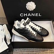 Chanel Calfskin & Suede Calfskin Sneakers Black - 1