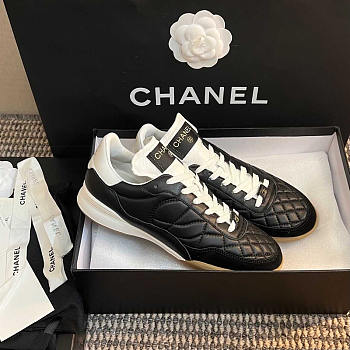 Chanel Calfskin & Suede Calfskin Sneakers Black