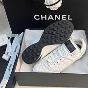 Chanel Calfskin & Suede Calfskin Sneakers White - 5