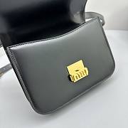 Miu Miu Logo Plaque Leather Shoulder Bag Black 20x13.5x5.5cm - 3