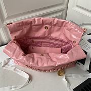 Chanel 22 Handbag Pink 30x45x8cm - 4