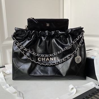 Chanel 22 Handbag Black Silver 30x45x8cm