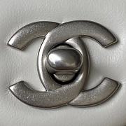 Chanel Mini Flap Bag White Lambskin Silver Ball 17cm - 6