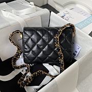 Chanel 23k Flap Bag Black Gold 13.5x20.5x5cm - 4