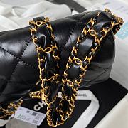 Chanel 23k Flap Bag Black Gold 13.5x20.5x5cm - 5