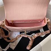 Chanel 23k Flap Bag Pink Gold 13.5x20.5x5cm - 5