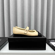 Chanel Mary Janes Patent Leather Beige Black - 4