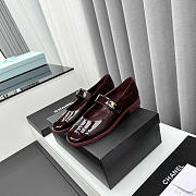 Chanel Mary Janes Patent Calfskin Burgundy - 3