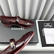 Chanel Mary Janes Patent Calfskin Burgundy - 2