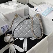 Chanel Small Hobo Grey Bag 17x19x6cm - 5