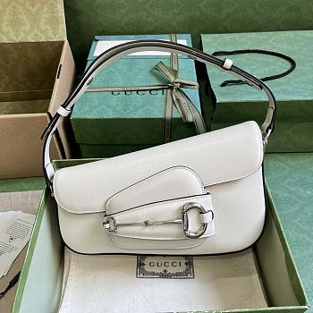 Gucci Horsebit 1955 Small Shoulder Bag White 26.5cm