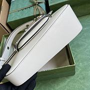 Gucci Horsebit 1955 Small Shoulder Bag White 26.5cm - 4