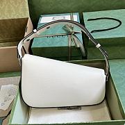 Gucci Horsebit 1955 Small Shoulder Bag White 26.5cm - 3