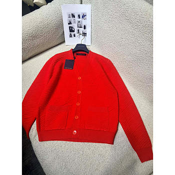 Louis Vuitton LV Wool Cardigan Red