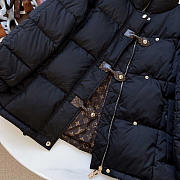 Louis Vuitton LV Monogram Accent Pillow Puffer Jacket Black - 3