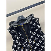 Louis Vuitton LV Sleeveless Hooded Monogram Teddy Jacket Black And White - 4