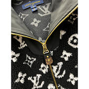 Louis Vuitton LV Sleeveless Hooded Monogram Teddy Jacket Black And White - 5