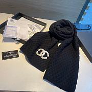 Chanel Black Scarf 32x170cm - 1