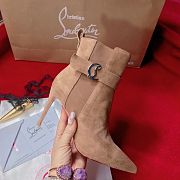 Christian Louboutin Brown Chelsea Suede Ankle Boots 8.5cm - 2