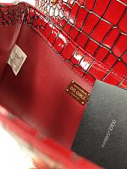 Dolce & Gabbana DG Girls Crossbody Red Crocodle Bag 21x4x15cm - 6