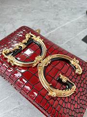 Dolce & Gabbana DG Girls Crossbody Red Crocodle Bag 21x4x15cm - 2