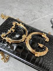 Dolce & Gabbana DG Girls Crossbody Black Crocodle Bag 21x4x15cm - 6