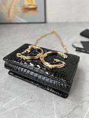 Dolce & Gabbana DG Girls Crossbody Black Crocodle Bag 21x4x15cm - 4