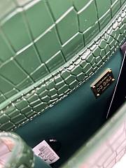 Dolce & Gabbana DG Girls Crossbody Green Crocodle Bag 21x4x15cm - 6