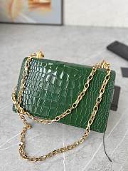 Dolce & Gabbana DG Girls Crossbody Green Crocodle Bag 21x4x15cm - 3