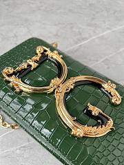 Dolce & Gabbana DG Girls Crossbody Green Crocodle Bag 21x4x15cm - 2