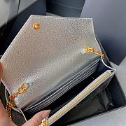 YSL Envelope Woc Chain Silver Bag 19cm - 3