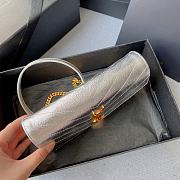 YSL Envelope Woc Chain Silver Bag 19cm - 2