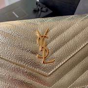 YSL Envelope Woc Chain Gold Bag 19cm - 3