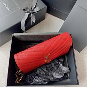 YSL Envelope Woc Chain Red Bag 22.5x14x4cm - 3