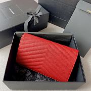 YSL Envelope Woc Chain Red Bag 22.5x14x4cm - 2