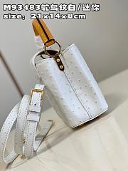 Louis Vuitton LV Mini Capucines Ostrich White 21cm - 6