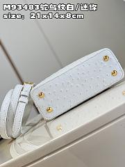 Louis Vuitton LV Mini Capucines Ostrich White 21cm - 3