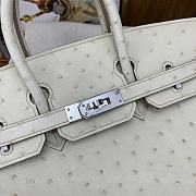 Hermes Birkin Ostrich White Silver Hardware 25cm - 6