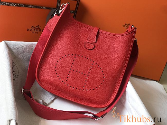 Hermes Evelyne Medium Red 29cm - 1